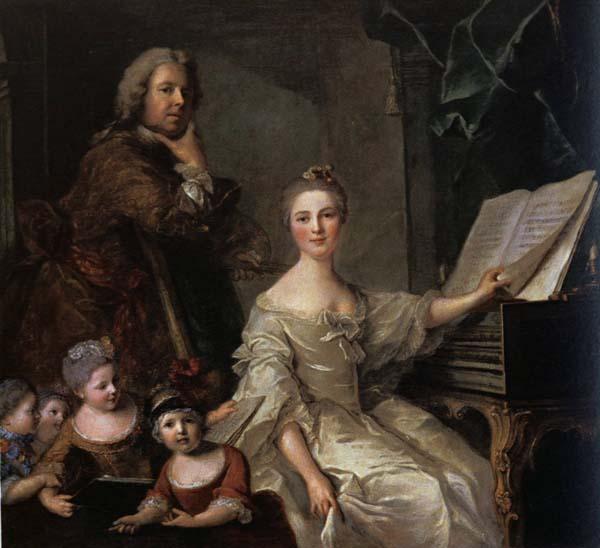Jjean-Marc nattier The Artist and his Family oil painting picture